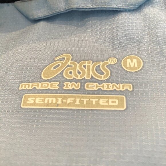Asics Semi-Fitted Activewear Running/Hiking/Biking Zip Jacket Baby Blue Sz M - Picture 12 of 14